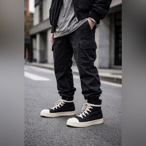 Black High-Top Sneakers